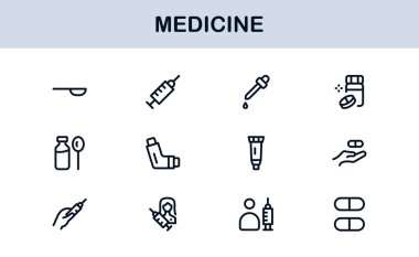 Medicine Professional Modern Satır Simgesi Eşsiz Minimal Vektör Tasarımı