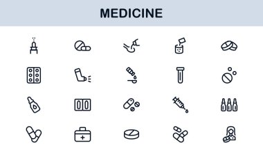 Medicine Professional Modern Satır Simgesi Eşsiz Minimal Vektör Tasarımı