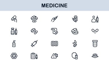 Medicine Professional Modern Satır Simgesi Eşsiz Minimal Vektör Tasarımı