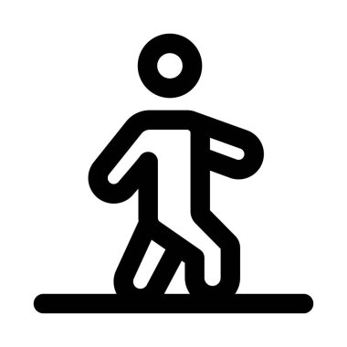 Fitness, aktivite ve sağlık tasarımı için düz çizgi yürüyüş simgesi