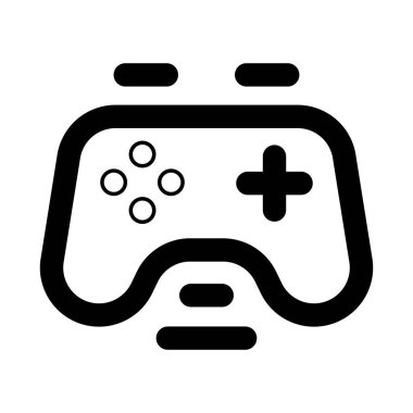 Oyun, eğlence ve teknoloji tasarımı projeleri için yaratıcı düz oyun denetleyici simgesi