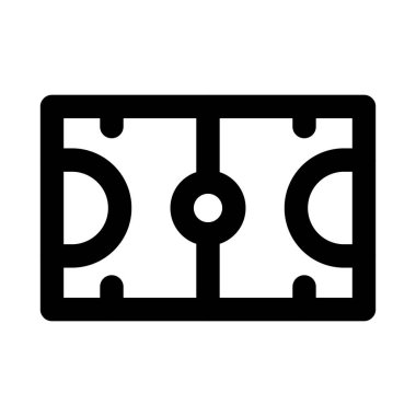 Atletizm, rekreasyon ve etkinlik tasarım projeleri için sade minimal spor alanı simgesi