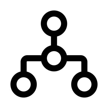 Teknoloji, mühendislik ve sistem tasarımı için düz asgari dış hat alt sistem simgesi