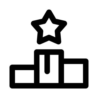 Ödüller, yarışmalar ve başarı töreni tasarım projeleri için podyum şık simgesi