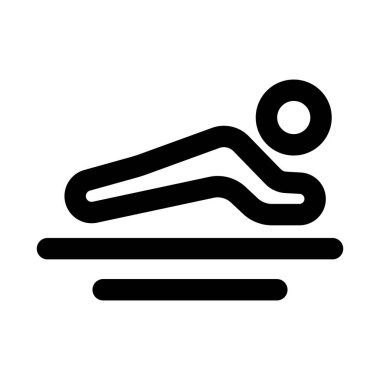 Dayanıklılık eğitimi, fitness ve sağlık tasarımı için yenilikçi düz şınav tahtası simgesi