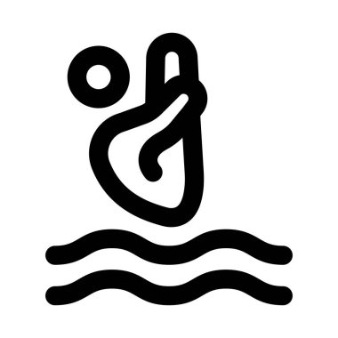 Dalış sporları canlı ikon koleksiyonu su aktiviteleri, macera ve yarışma tasarımı için