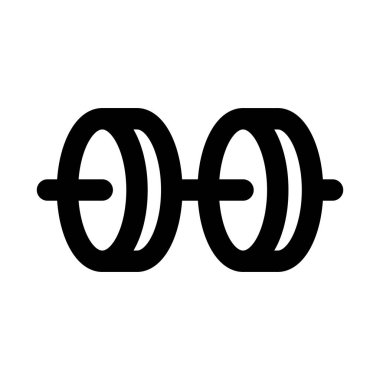 Dambıllar profesyonel ve yaratıcı fitness ve egzersiz tasarımı için temiz simge