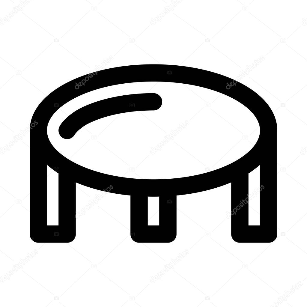 Trampoline playful icon for sport, recreation, and fitness activity design projects