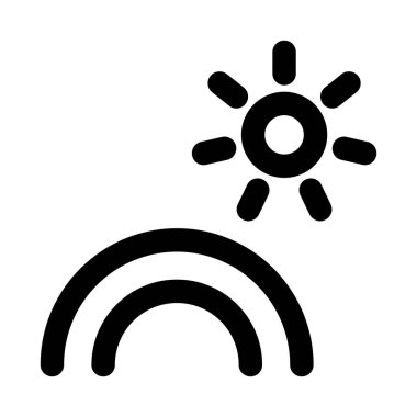 Rainbow Sun creative icon for modern and professional nature and weather design projects