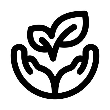Hand with Growing Plant unique icon for modern and professional eco-friendly and nature projects