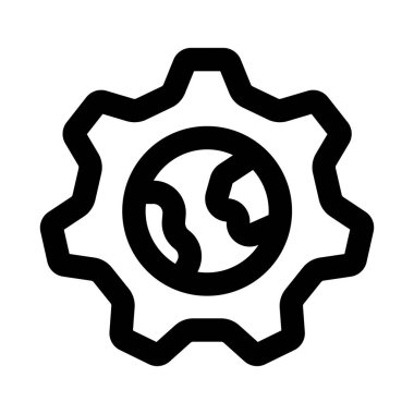 Global Setting modern icon for professional and creative international and network projects