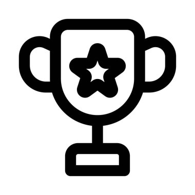 Trophy Elegant Outline Icon with Modern Design for Achievement and Success