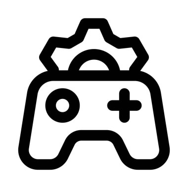 Game Settings Bold Outline Icon with Creative Design for gamepad, Controls and Preferences