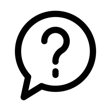 Question Message Bold Outline Icon with Creative Design for Communication and Help