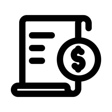 Invoice Professional Outline Icon with Clean Design for Billing and Documentation