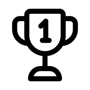 Trophy Icon, Elegant Outline Design for Victory, Success, Award, and First Position