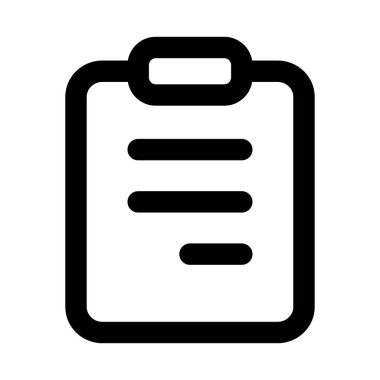 Clipboard Icon, Clean Outline Design for Task, Document, and Office Organization