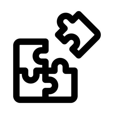 Puzzle Icon, Creative Outline Design for Problem Solving, Idea, and Creativity