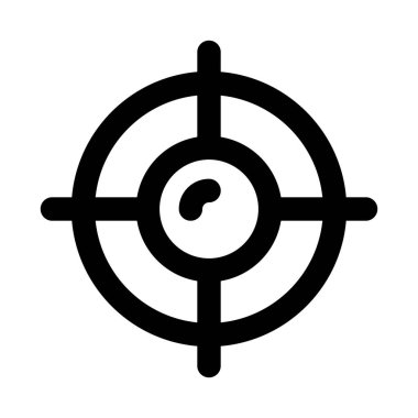 Target Icon, Bold Outline Design for Goal, Aim, Focus, and Achievement