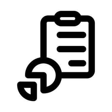 En Küçük Düz Turta Çizelgesi Raporu Simge Modern Taslak İş Analitik Sembolü