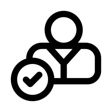 Etkin Kullanıcı Bağlantısı Simgesi İnsanlar ve Etkileşim İçin Minimum Düz Taslak