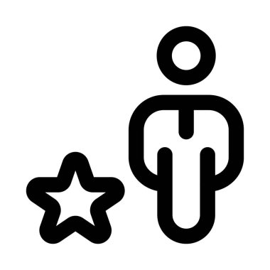 Yıldız İşveren Simgesi Liderlik ve Başarı için Taslak Tanıdı