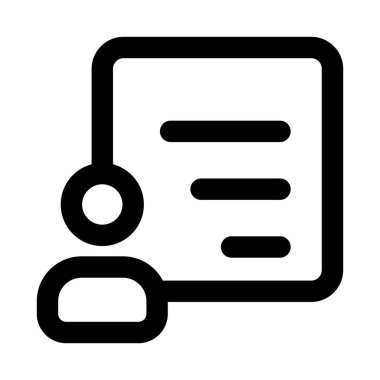 Profesyonel belgeleri, kariyer genel görünümünü ve modern iş bilgisi tasarımını temsil eden minimal ana hatlı simgeyi raporla