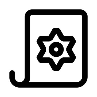 Dosya yapılandırmasını, yönetimini ve modern dijital organizasyon tasarımını temsil eden düz minimal taslak simgesini ayarlayan belge