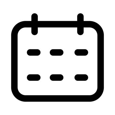 Takvim Tarihi: Zamanlama, planlama ve modern zaman yönetimi tasarımı simgesini temsil eden düz asgari taslak simge