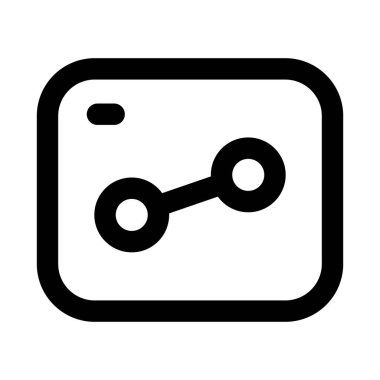 Çevrimiçi çalışmaları, sistem erişimini ve modern dijital istihdam tasarımını temsil eden uzak görevler düz minimal taslak simgesi