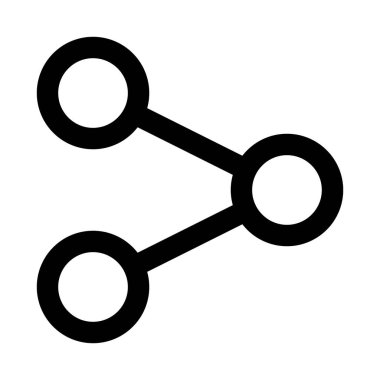 İçerik dağılımı, ağ oluşturma ve modern dijital iletişim tasarımını temsil eden Bağlantı düz minimal dış hat simgesi