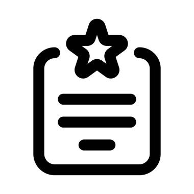 Yer imli ögeleri, tercih edilen seçimi ve vurgulanmış içerik kavramını gösteren modern düz hatlı taslak biçiminde favori Simgeler simgesi