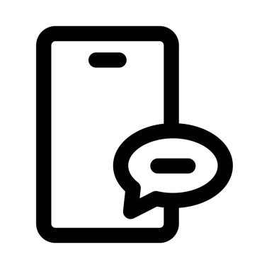 Uyarı, SMS, İleti simgesi modern düz dış hatlar biçiminde uyarı, dijital iletişim ve kullanıcı mesajlaşması konsepti