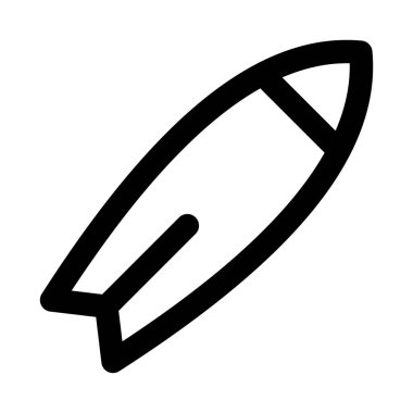 Sörf tahtası simgesi sörf, macera ve su sporları aktivitelerinde sörf yapmak için parlak bir sörf tahtası