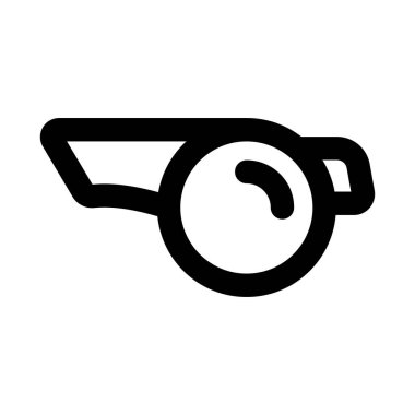 Modern yaratıcı bir stil içinde sinyal, spor ve otoriteyi temsil eden basit bir illüstrasyon ıslığı