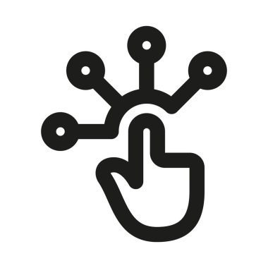 İletişim, işbirliği, çatışma ve kullanıcı bağlantısını gösteren modern etkileşim simgesi