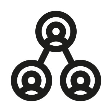 Ağ oluşturma, işbirliği, takım çalışması ve bağlantıyı temsil eden Profesyonel Takım oluşturma simgesi