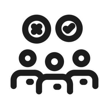 Profesyonel Karar ikonu gösterim seçimi yapma, seçenekler, strateji ve iş planlaması