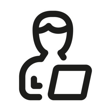 Liderliği, takım denetimini ve proje koordinasyonunu temsil eden Profesyonel Yönetici Vektör simgesi