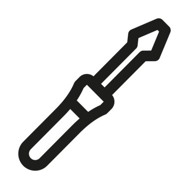 Profesyonel wor içinde onarım, bakım, araçlar ve DIY projelerini temsil eden modern tornavida simgesi