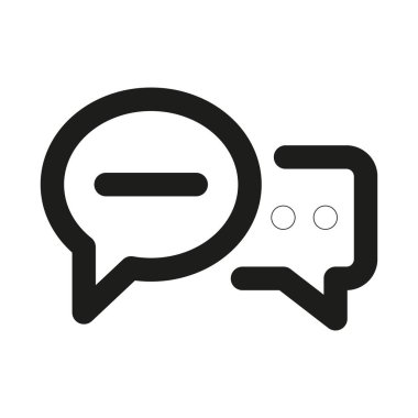 İletişim, mesajlaşma, tartışma ve çevrimiçi etkileşim aracını temsil eden Modern Sohbet simgesi