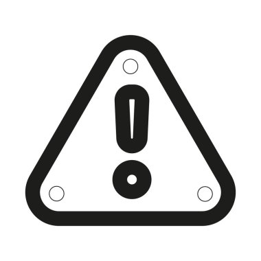 Uyarı simgesi dikkat, risk, güvenlik ve profesyoneller için önemli uyarıları temsil eder.