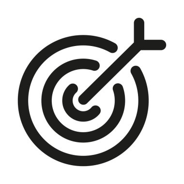 Hedefe ulaşmayı, odaklanmayı, hassasiyeti ve stratejik planı temsil eden Doğru Hedef Ok simgesi