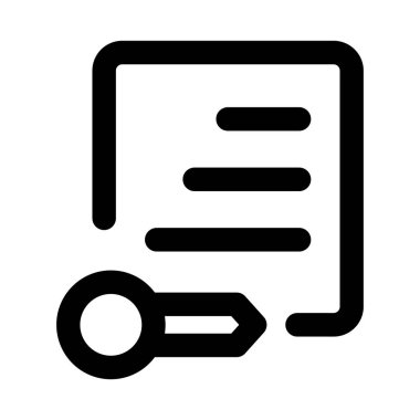 Şifre Profesyonel Satır Simgesi. Güvenli giriş, kullanıcı kimlik denetimi ve hesap korumasını temsil eden modern vektör illüstrasyonu