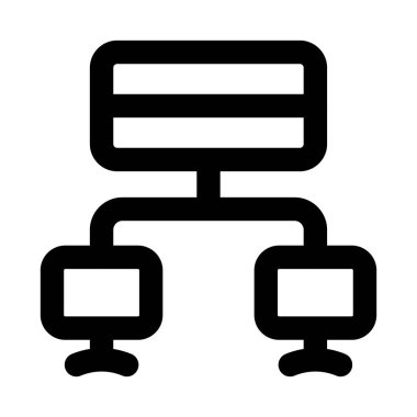 Profesyonel Satır Simgesi Ağ İzleme. Sistem takibini, dijital ağ takibini ve çevrimiçi denetimi temsil eden modern minimal vektör illüstrasyonu