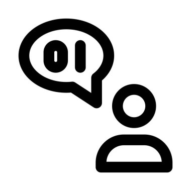 Kod Yorumu Profesyonel Satır Simgesi. Programlama notlarını, geliştirici geribildirim ve işbirlikçi kodlamayı temsil eden modern asgari vektör illüstrasyonu