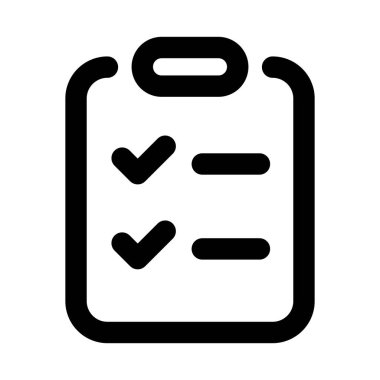 Pano simgesi. Görevler, planlama, notlar, organizasyon ve üretkenlik konsepti için tasarlanmış profesyonel asgari vektör biçimlendirmesine sahip modern satır simgesi tasarımı