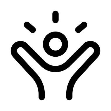 Güven ikonu. Kişisel saygı, motivasyon, başarı, kişisel büyüme ve güçlendirme konsepti için tasarlanmış profesyonel asgari vektör stiline sahip modern çizgi simgesi tasarımı