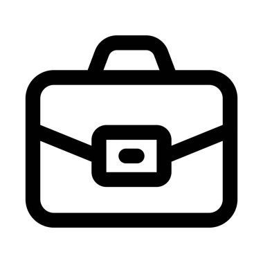 Evrak çantası simgesi. Mesleki, iş, iş, ofis, kariyer ve profesyonel konsept için tasarlanmış asgari vektör stiline sahip modern çizgi simgesi tasarımı