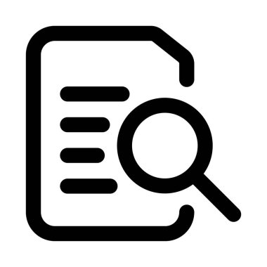 İçerik simgesini ara. Veri analizi, araştırma, keşif ve dijital izleme konsepti için tasarlanmış profesyonel asgari vektör biçimlendirmesine sahip modern çizgi simgesi tasarımı